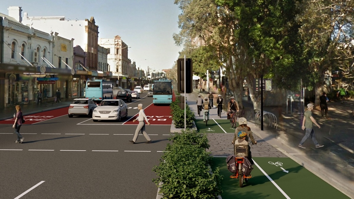 Oxford Street Cycleway Artists Impression