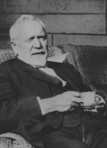 Edmund Resch with a tea cup and saucer